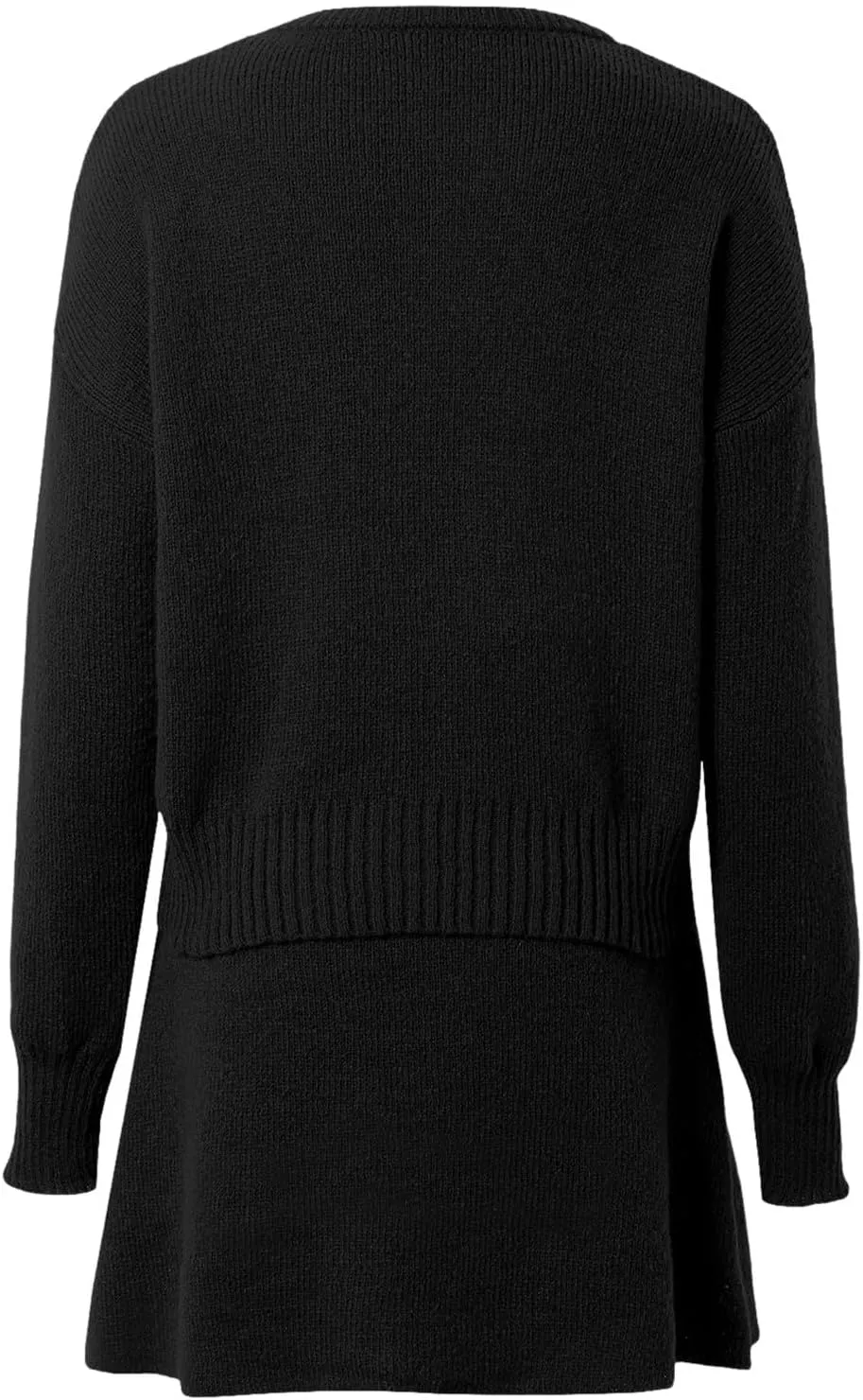 2 Piece Sweater Skirt Set for women Long Sleeve Mock Neck Ribbed Knit Top Pleated Skirts Matching Lounge Sets
