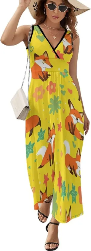 2025 Summer Long Dress Sleeveless Adjustable Party Dress