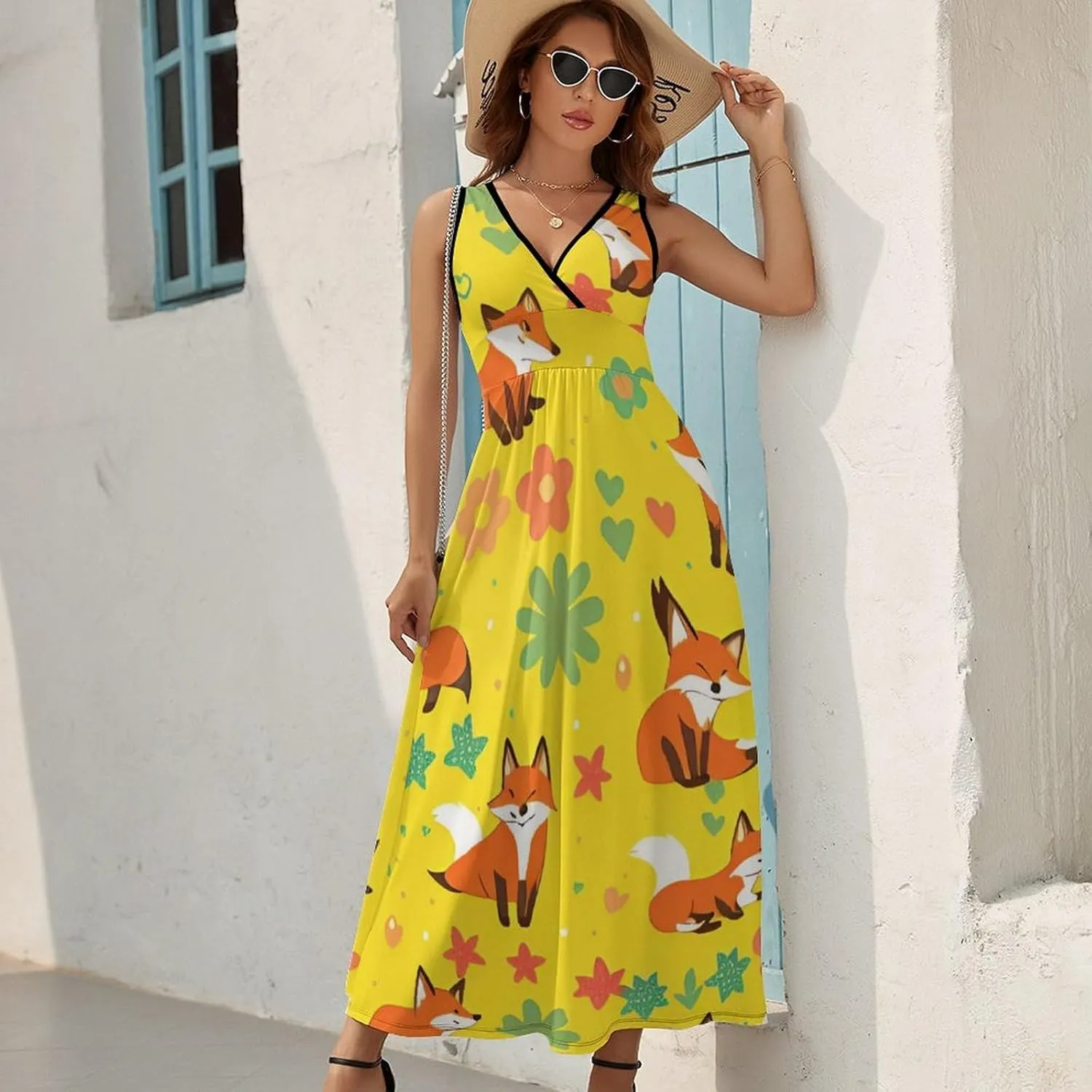 2025 Summer Long Dress Sleeveless Adjustable Party Dress