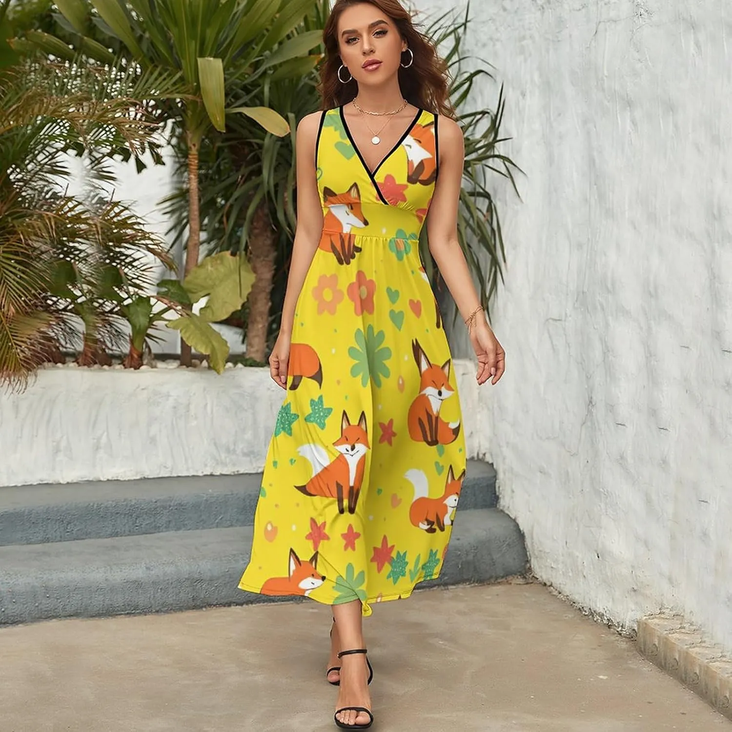 2025 Summer Long Dress Sleeveless Adjustable Party Dress