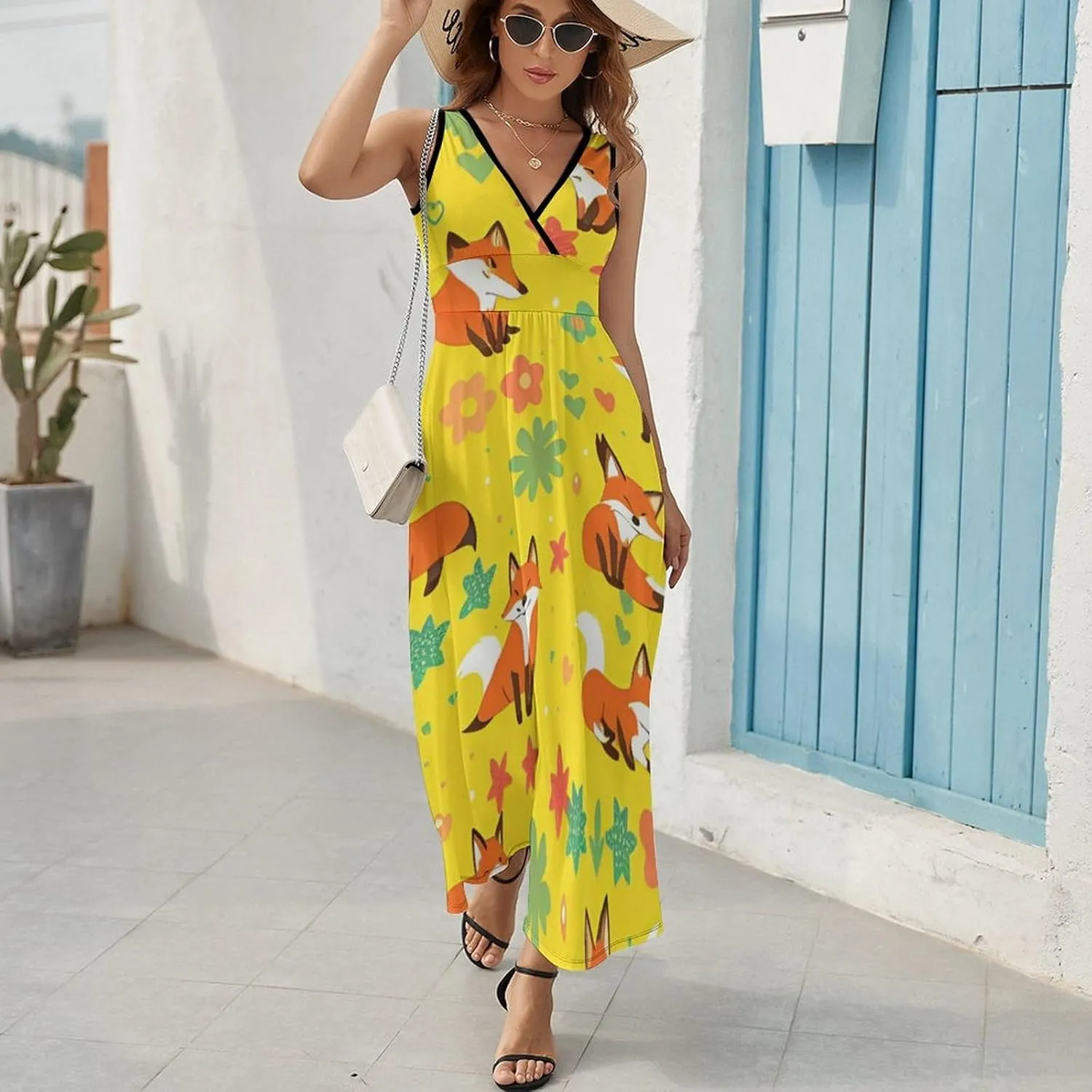 2025 Summer Long Dress Sleeveless Adjustable Party Dress