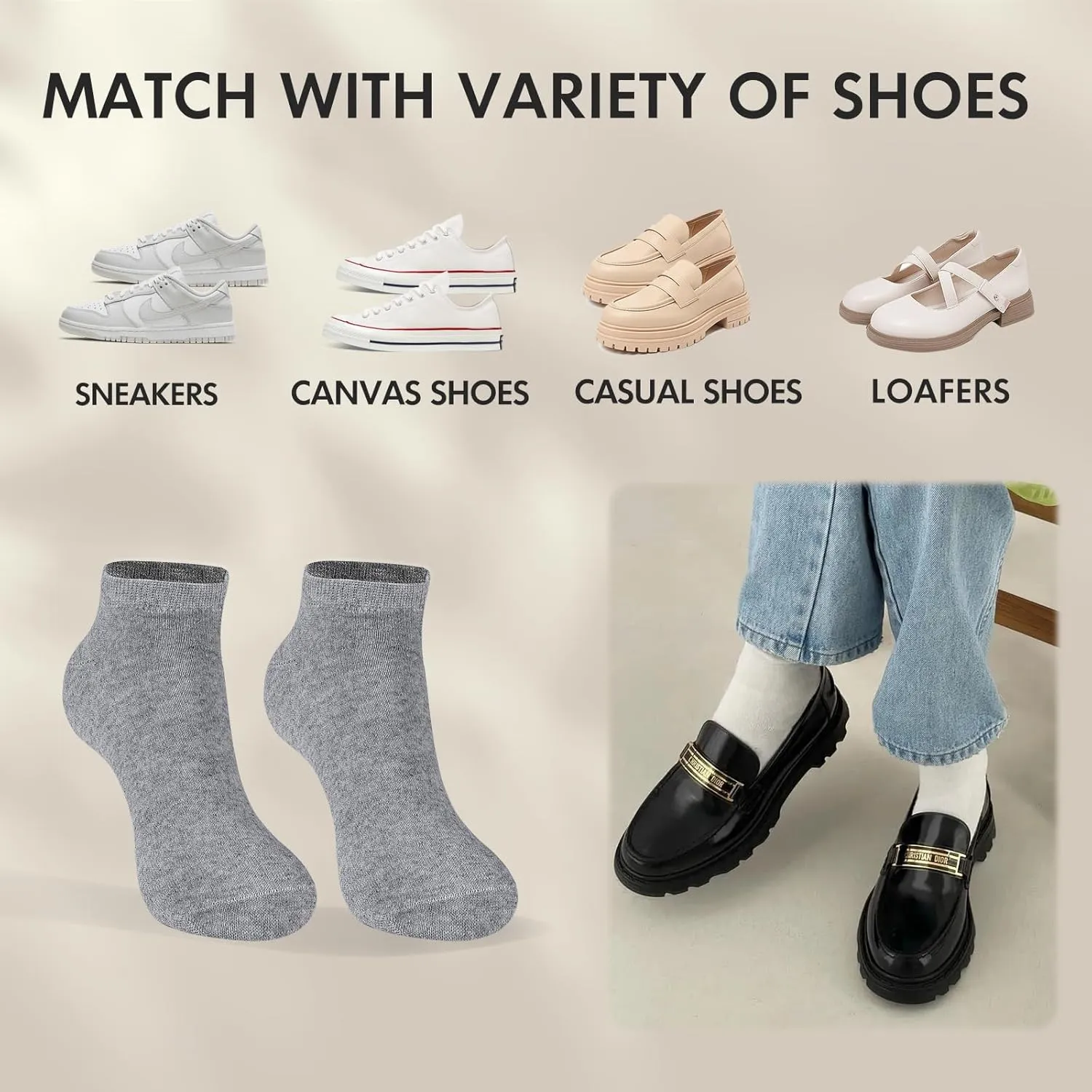 30 Pairs Low Cut Ankle Socks Bulk for Women Men Thin Breathable Casual No Show Athletic Socks Unisex Cotton Socks