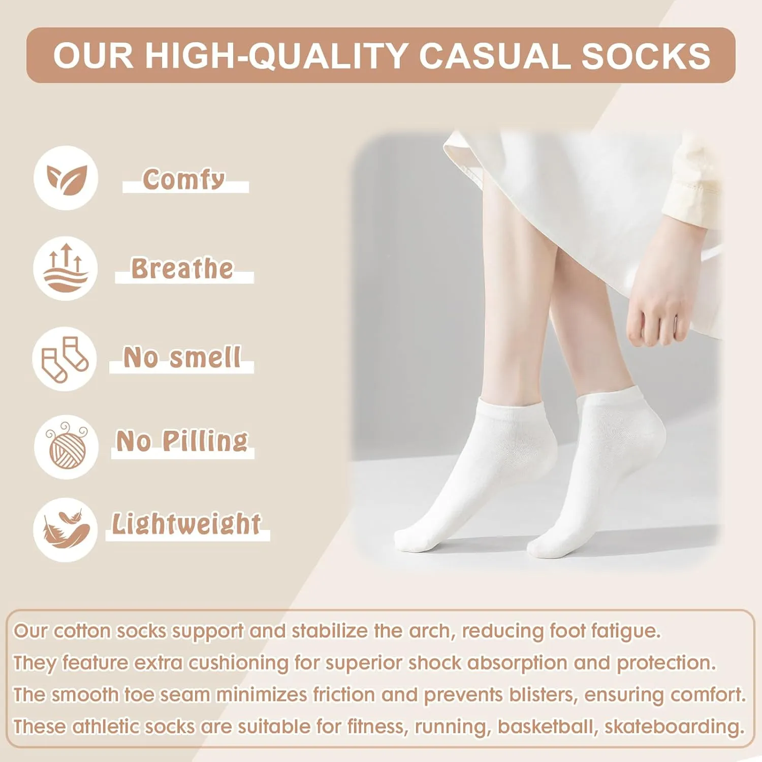 30 Pairs Low Cut Ankle Socks Bulk for Women Men Thin Breathable Casual No Show Athletic Socks Unisex Cotton Socks