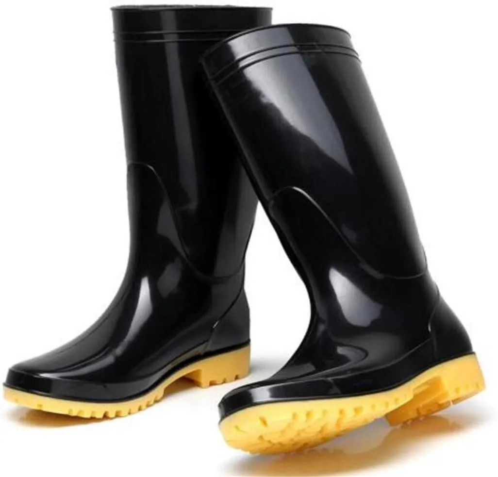Adult Men's Antiskid Waterproof Rubber Sole Work Shoes Rain Boots