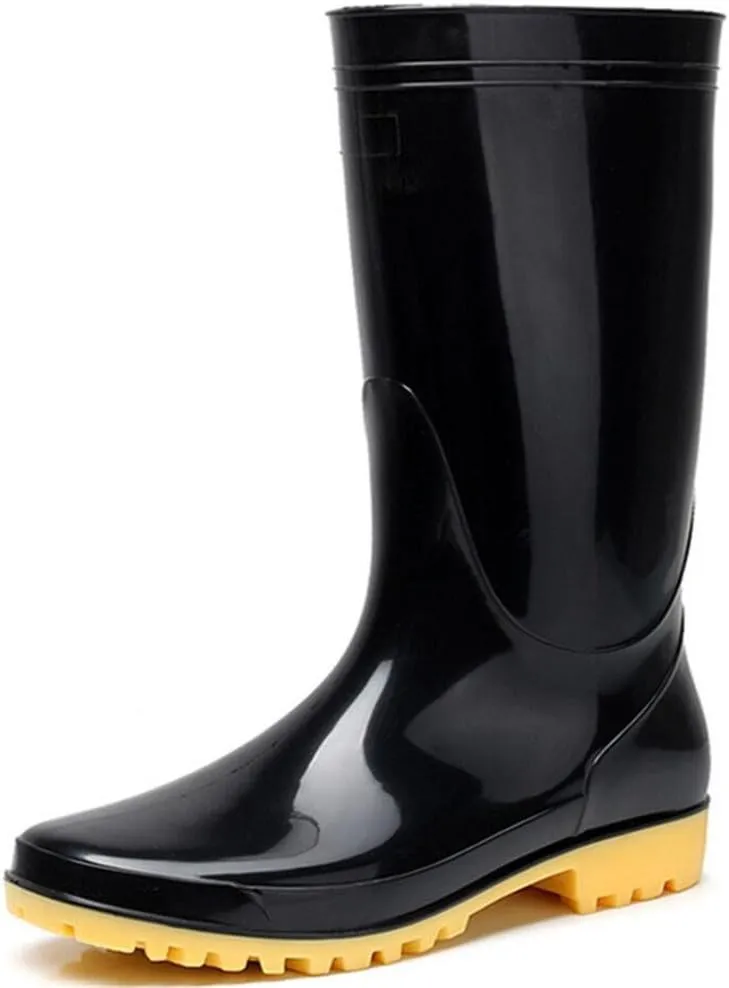 Adult Men's Antiskid Waterproof Rubber Sole Work Shoes Rain Boots