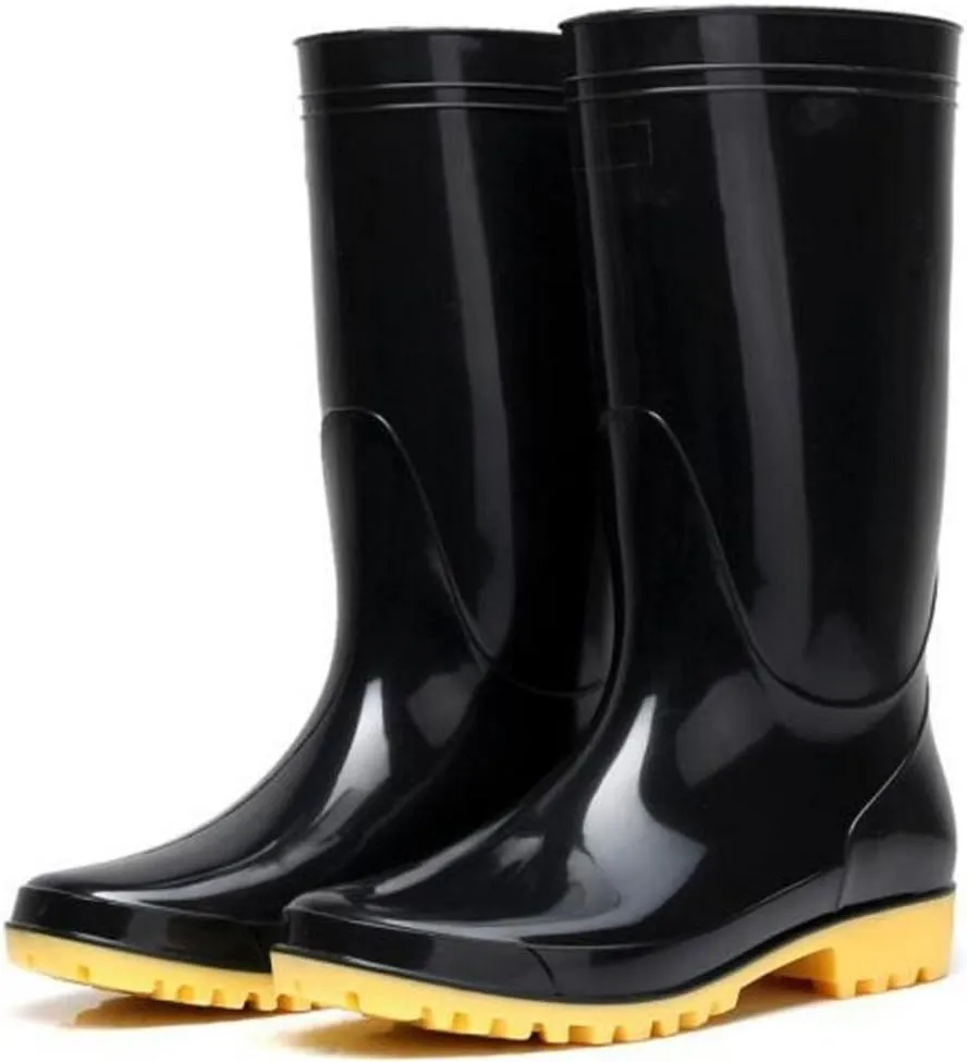 Adult Men's Antiskid Waterproof Rubber Sole Work Shoes Rain Boots
