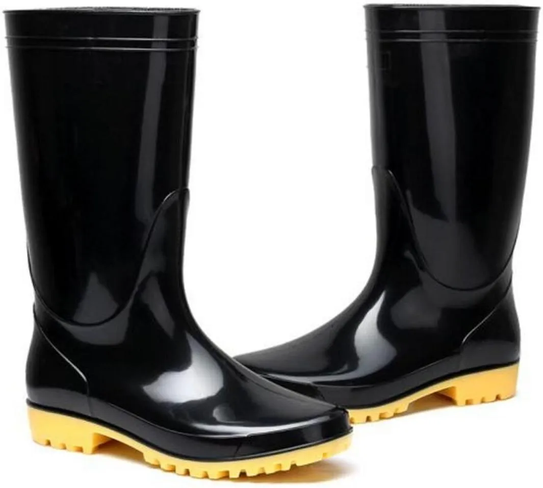 Adult Men's Antiskid Waterproof Rubber Sole Work Shoes Rain Boots