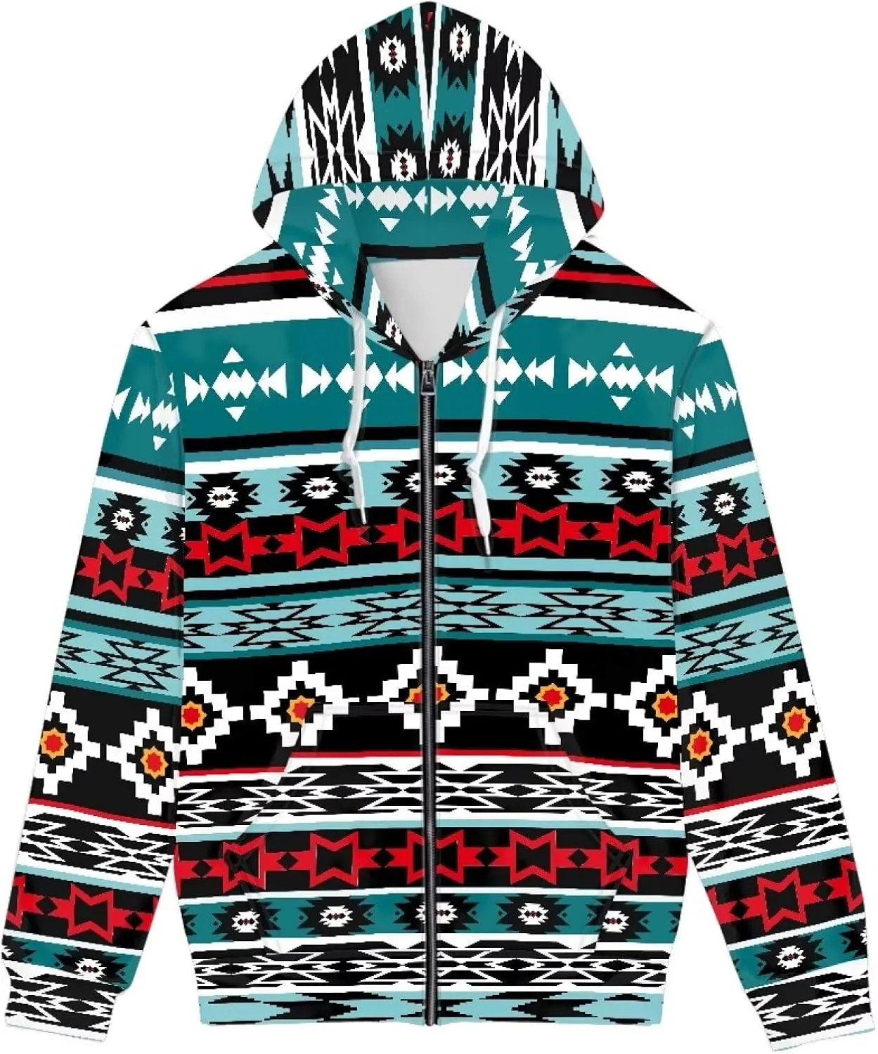 AFPANQZ Men's Full Zipper Hoodie Tunics Hooded Sweatshirt with Front Pocket Home Outdoor Sports Loose Tops 2XS-5XL