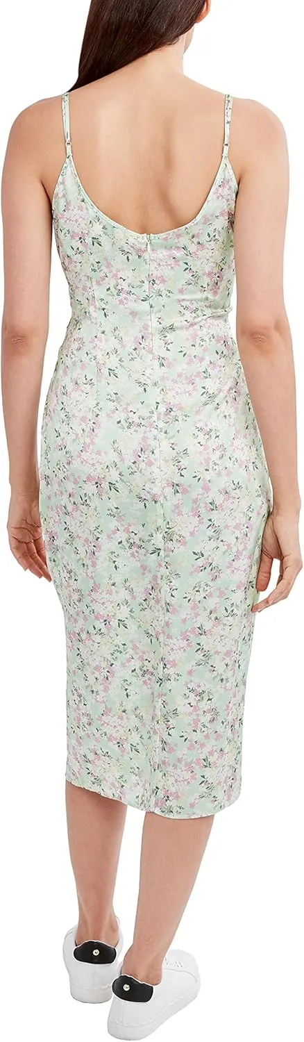 BCBGeneration Women's Spaghetti Strap Midi Wrap Dress