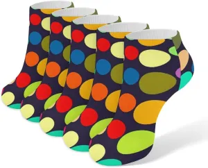 Beautiful Polka Dot Socks No Show Socks Low Cut Anti-Slid Athletic Casual Invisible Liner Socks Unisex