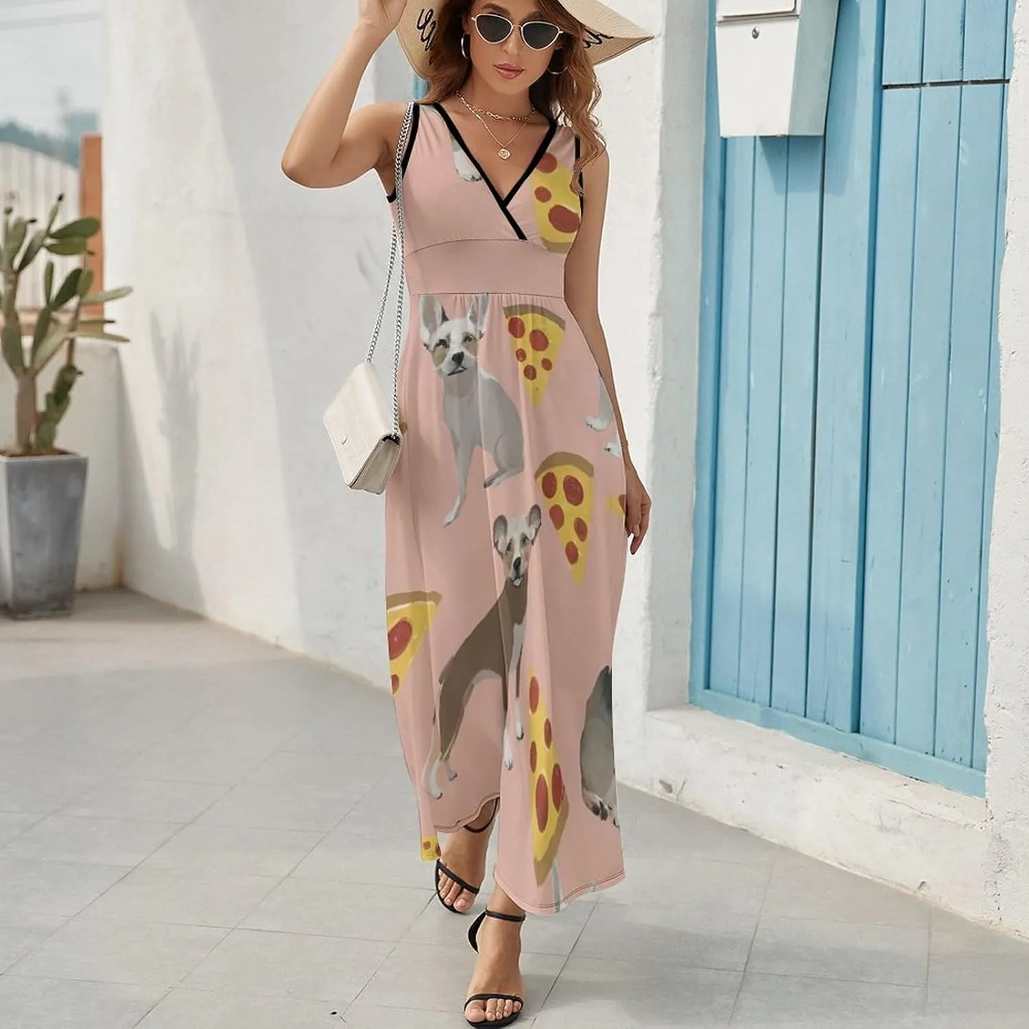 Casual Tank Dress Sleeveless Standard-Fit Holiday Dress
