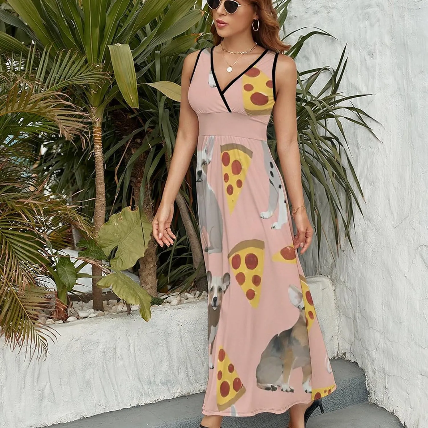 Casual Tank Dress Sleeveless Standard-Fit Holiday Dress