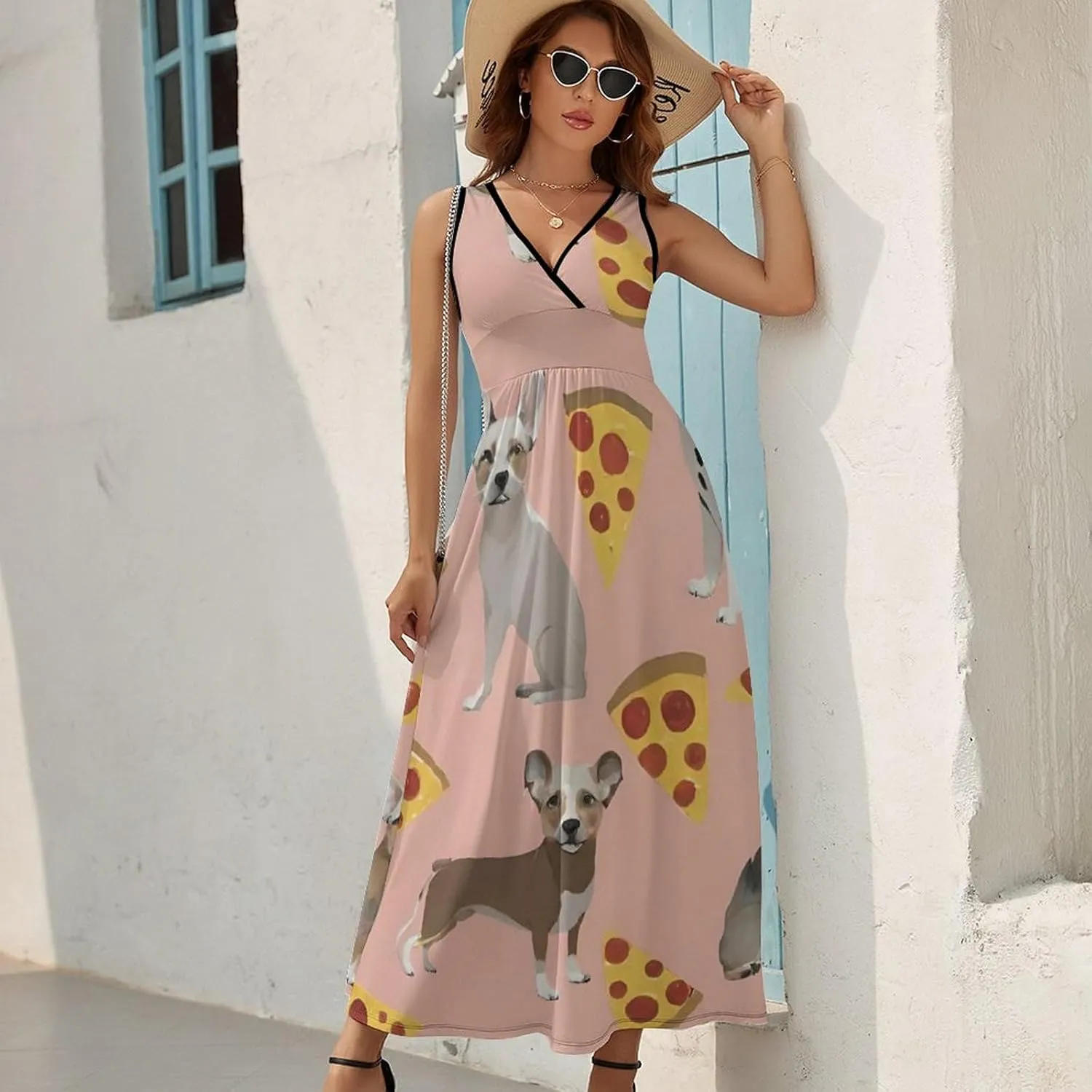 Casual Tank Dress Sleeveless Standard-Fit Holiday Dress