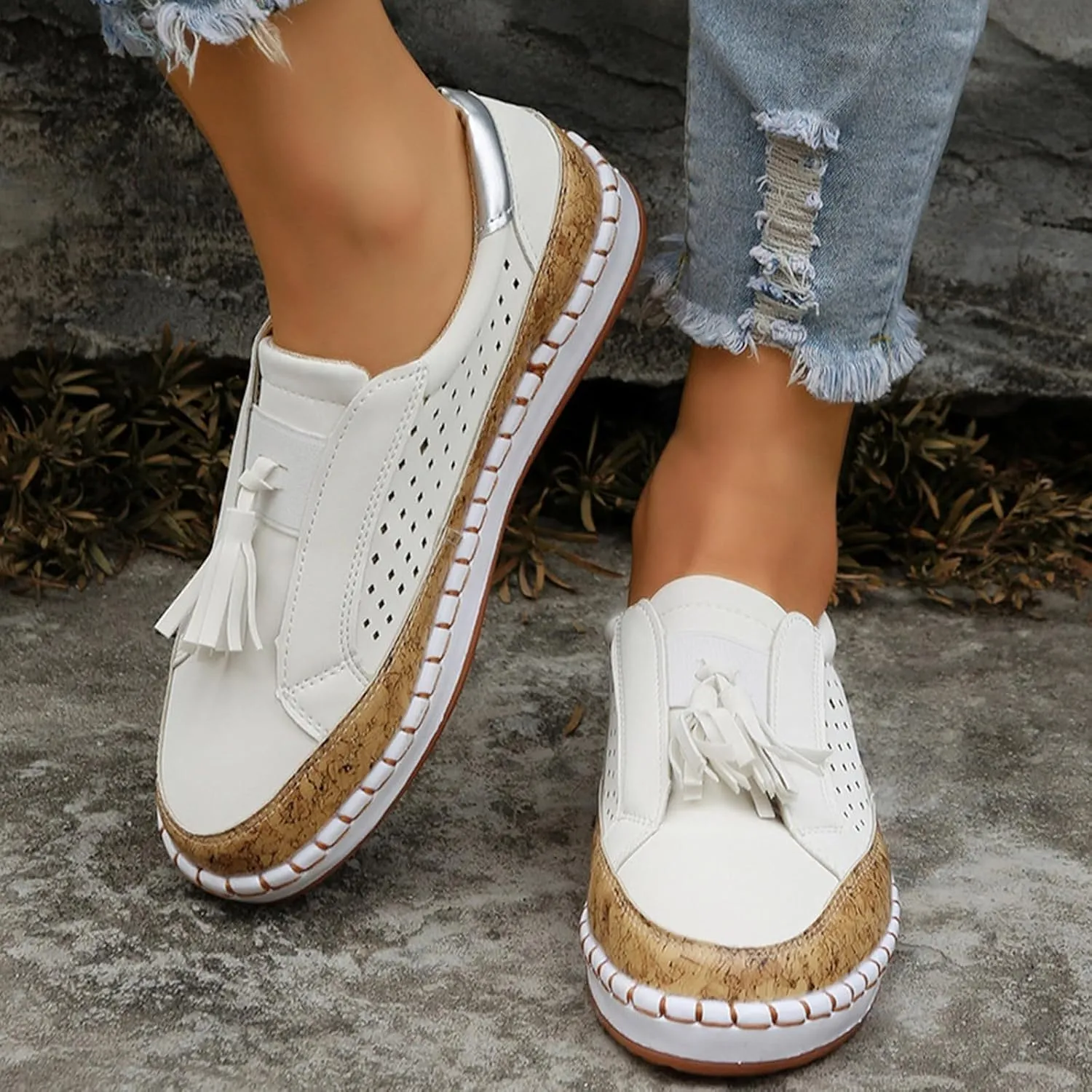 Cathalem Loafers for Women 2024 Libiyi Sneakers Dotmalls Shoes Ultra-Comfy Breathable Sneakers Comfy Orthotic Sneakers
