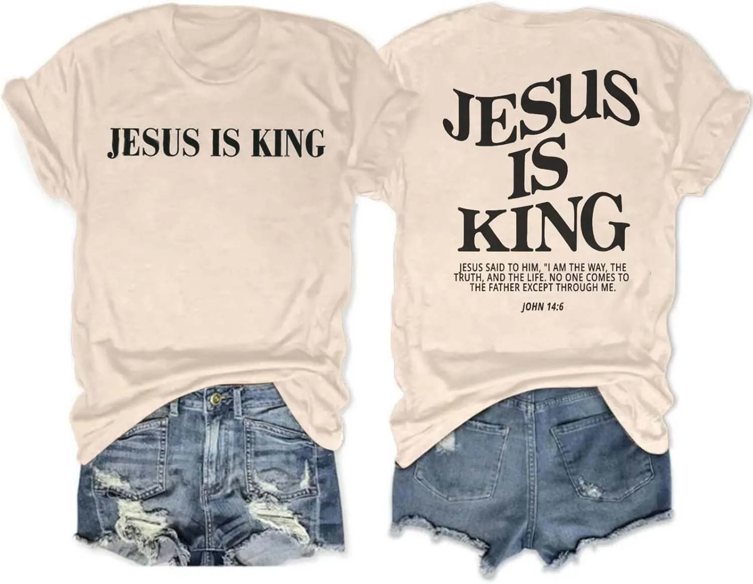 Christian Oversized Shirts for Women Jesus God Shirt Faith Tees Bible Verse T-Shirt Religious Inspirational Tops
