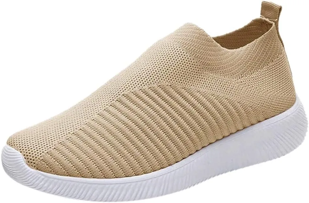 Christmas Deals of Today Prime Dress Casual Shoes for Men Mens Slip On Sneakers Women's Soft Sole Mesh Comfort Orthopedic Tennis Shoes Women Tennis Shoe Womens Walking Loafers Casual Slip On