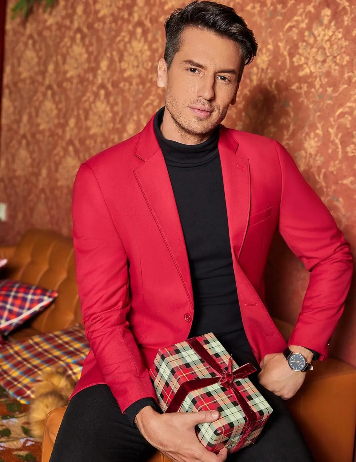 COOFANDY Men's Casual Blazer Lightweight Sport Coats Two Buttons Slim Fit Suit Jacket for Business Wedding Dress
