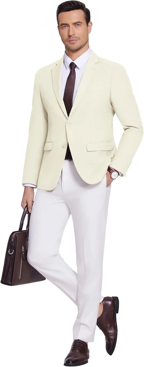 COOFANDY Men's Casual Blazer Lightweight Sport Coats Two Buttons Slim Fit Suit Jacket for Business Wedding Dress