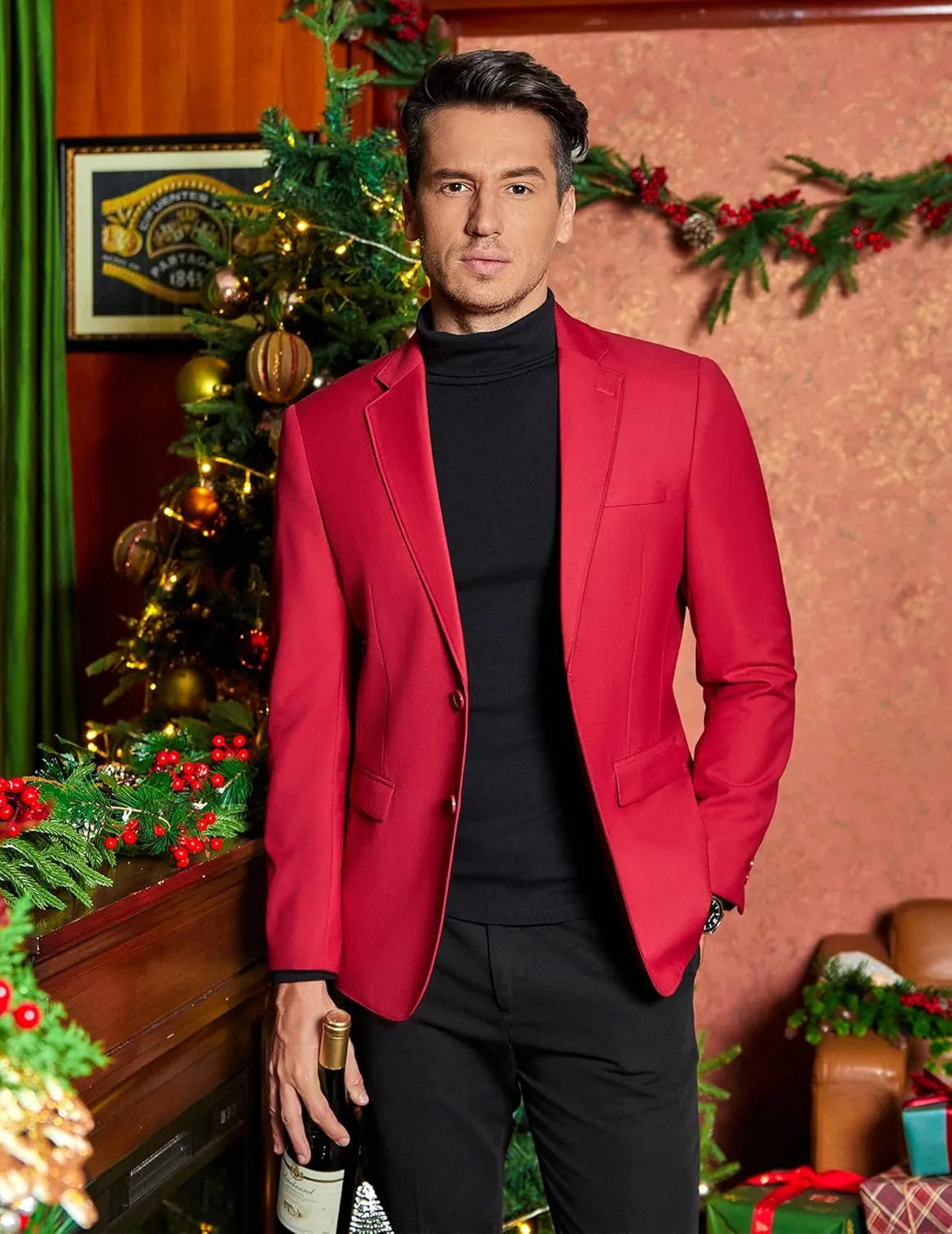 COOFANDY Men's Casual Blazer Lightweight Sport Coats Two Buttons Slim Fit Suit Jacket for Business Wedding Dress