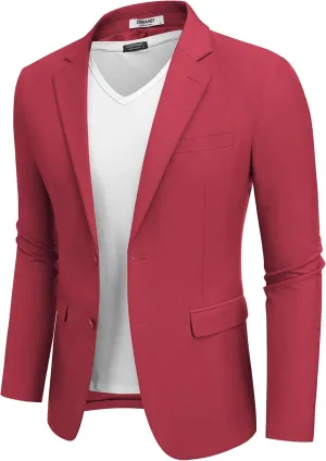 COOFANDY Men's Casual Blazer Lightweight Sport Coats Two Buttons Slim Fit Suit Jacket for Business Wedding Dress