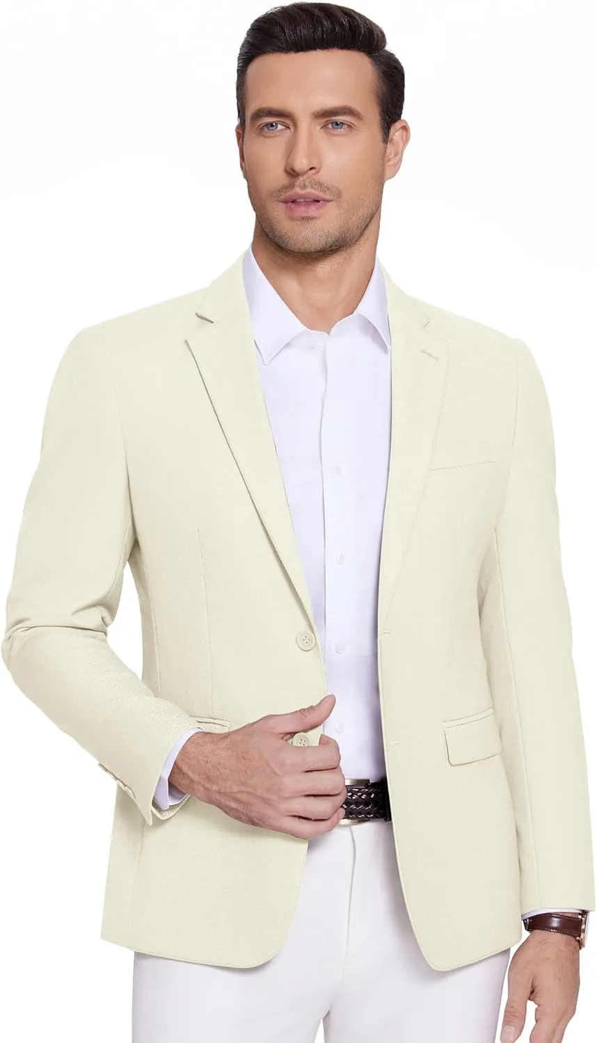 COOFANDY Men's Casual Blazer Lightweight Sport Coats Two Buttons Slim Fit Suit Jacket for Business Wedding Dress