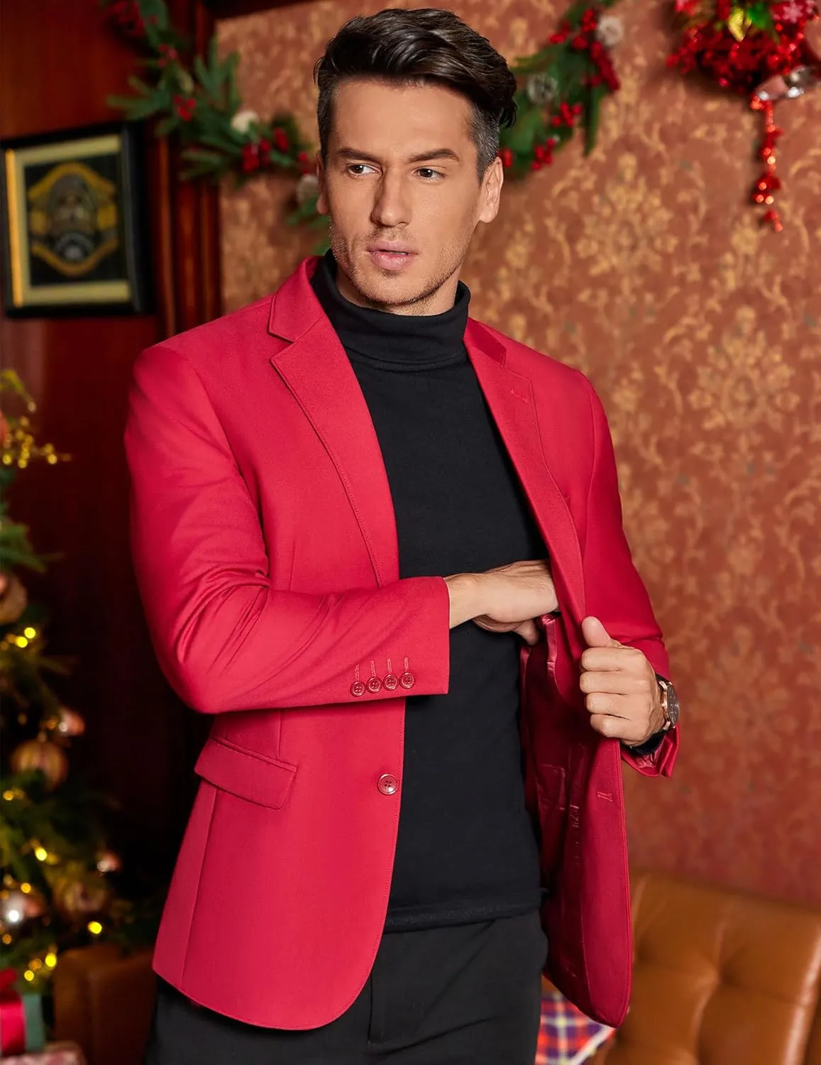 COOFANDY Men's Casual Blazer Lightweight Sport Coats Two Buttons Slim Fit Suit Jacket for Business Wedding Dress