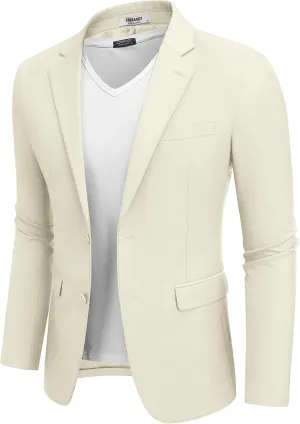 COOFANDY Men's Casual Blazer Lightweight Sport Coats Two Buttons Slim Fit Suit Jacket for Business Wedding Dress