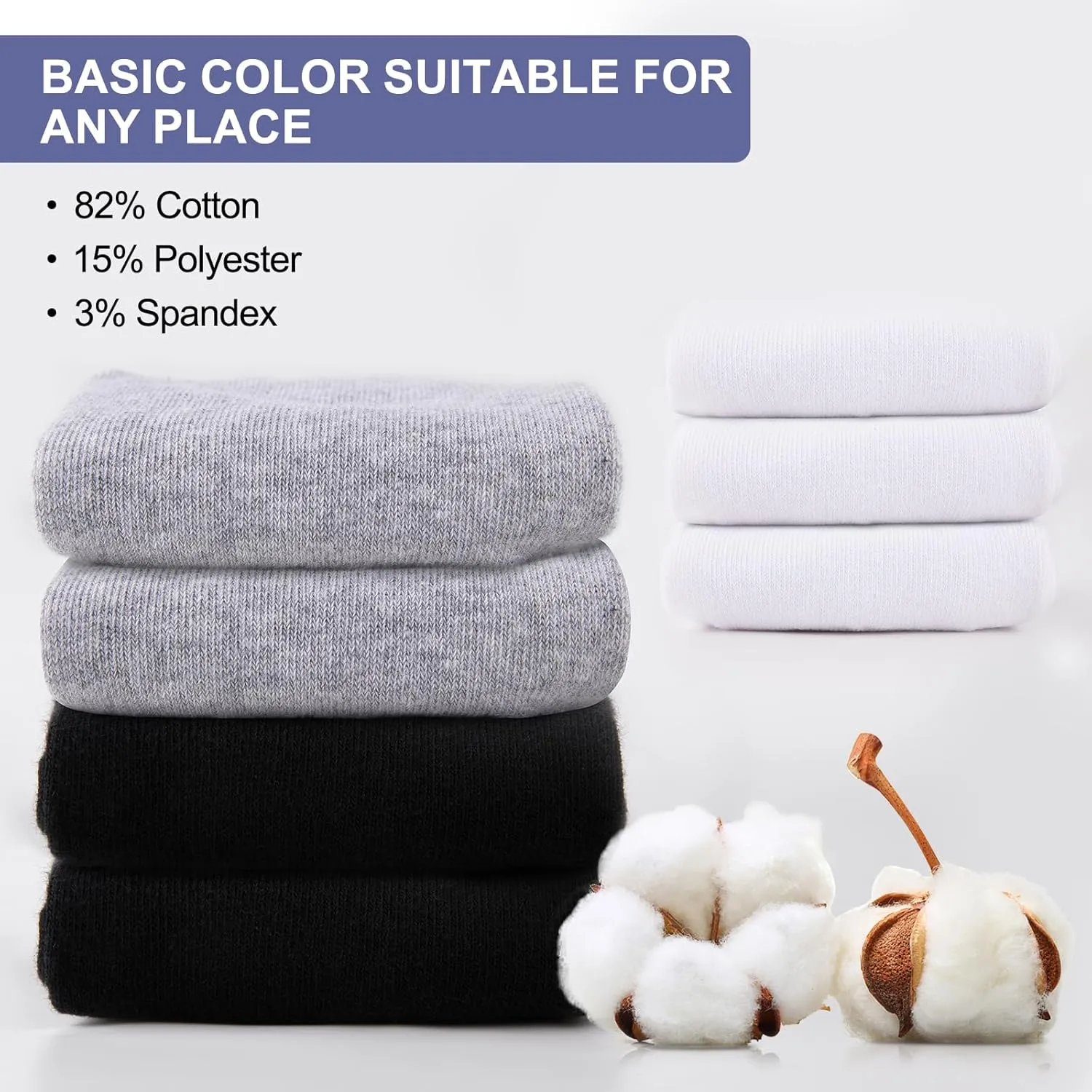 COOVAN Womens No Show Socks 7 Pack Cotton Low Cut Anti-slid Invisible Short Ankle Socks with Non Slip Grip
