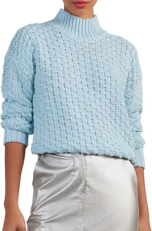 cordat Women's 2024 Fall Long Sleeve Turtleneck Sweater Tops Hollow Knit Soft Pullover Jumper