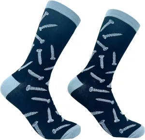 Crazy Dog T-Shirts Men's Screw It Socks Funny Hardware Handy Screws Novelty Joke Footwear