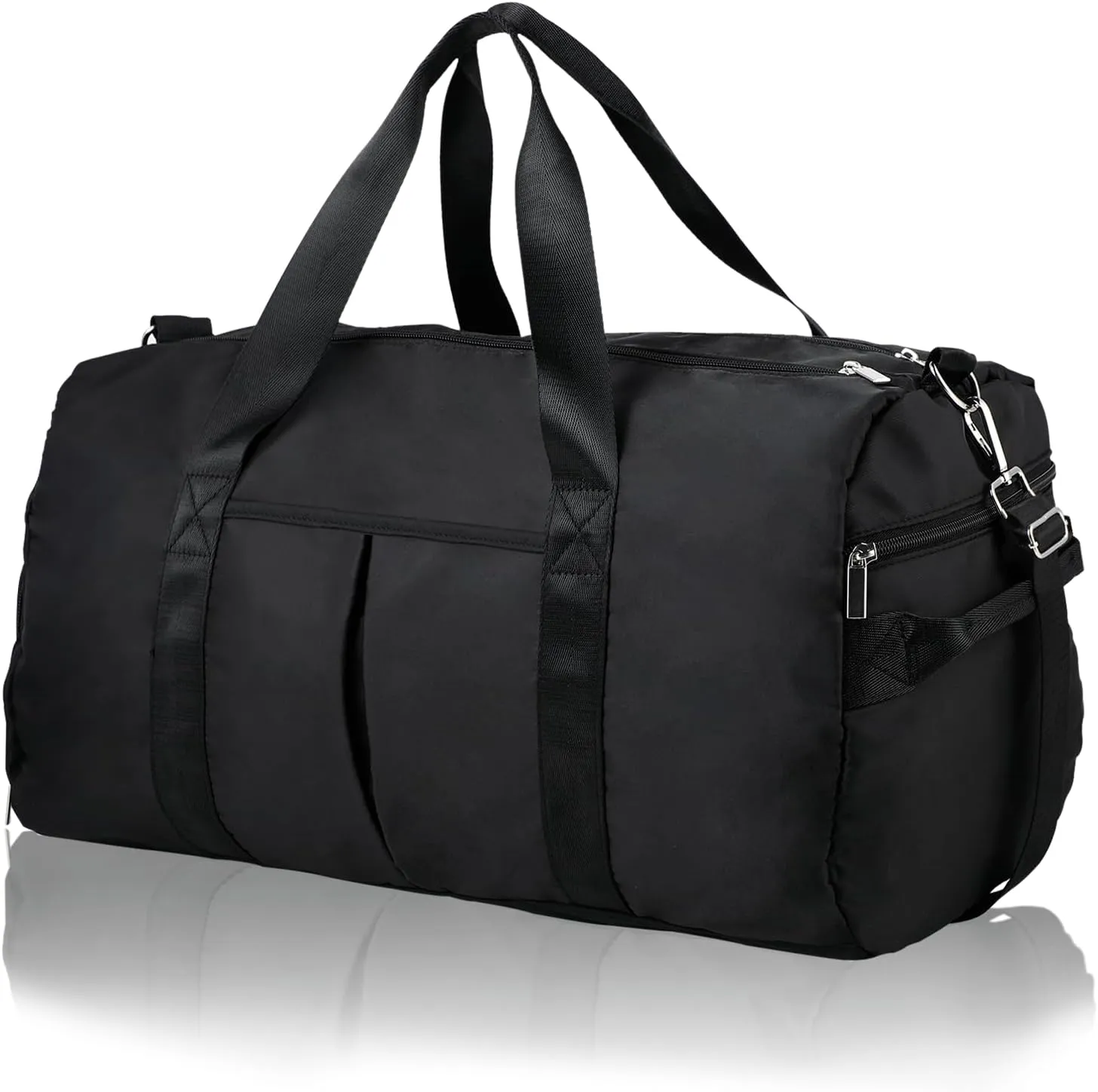 DAYGOS Men's Sports Bag, Travel Bag with Shoe Compartment & Wet Compartment, Waterproof 40L Sports Bag, Swimming Bag, Training Bag for Sports, Gym & Fitness, Weekender Travel Duffel Bag (Black),