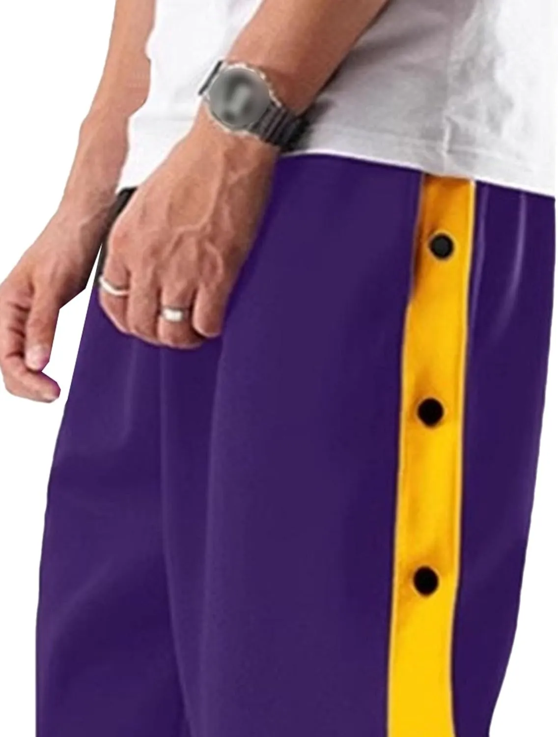 DGHM-JLMY Men's Essential Hip Hop Lightweight Pant Hundred Sports Side Opening Pants Summer Loose Casual Drawstring Trousers