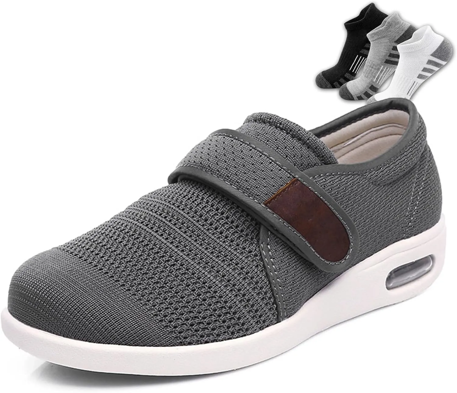 Diabetic Shoes,Adjustable Wide Top Fits Plantar Fasciitis Edema Slippers