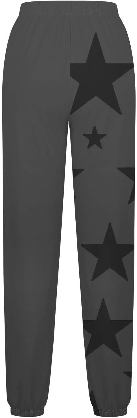 Elastic Waist Sweatpants for Women Soft Fabric Stylish Loose Casual Pants Fashion Office Work Outdoor Sports Trousers