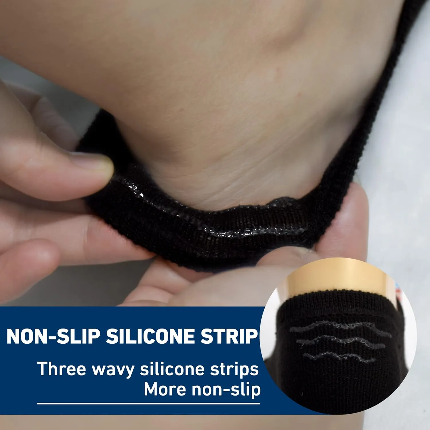 ELUTONG Women No Show Socks Low Cut Invisible Socks Casual Athletic Liner Socks with Non Slip Flat Boat Line 12 Pairs