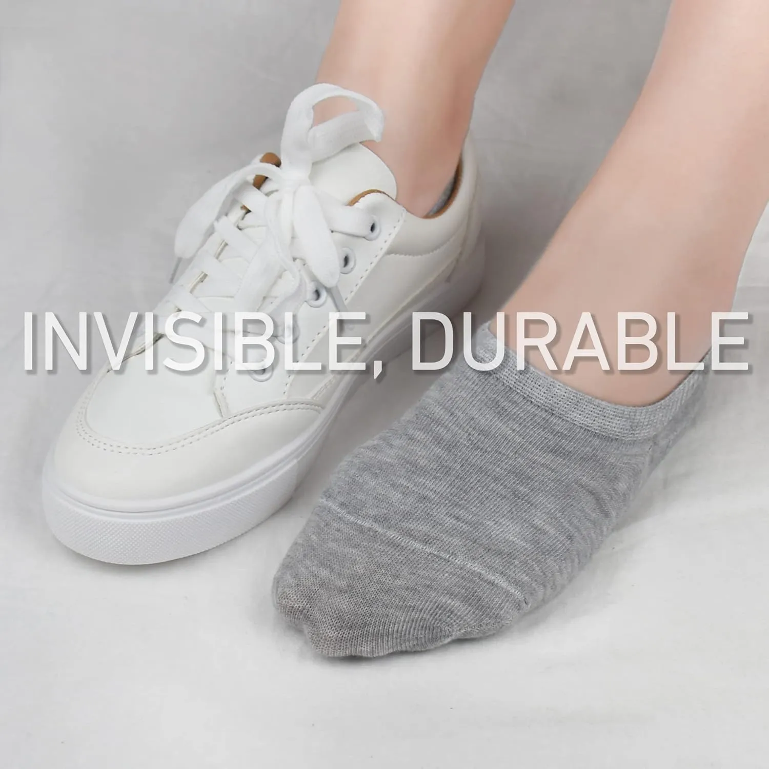 ELUTONG Women No Show Socks Low Cut Invisible Socks Casual Athletic Liner Socks with Non Slip Flat Boat Line 12 Pairs