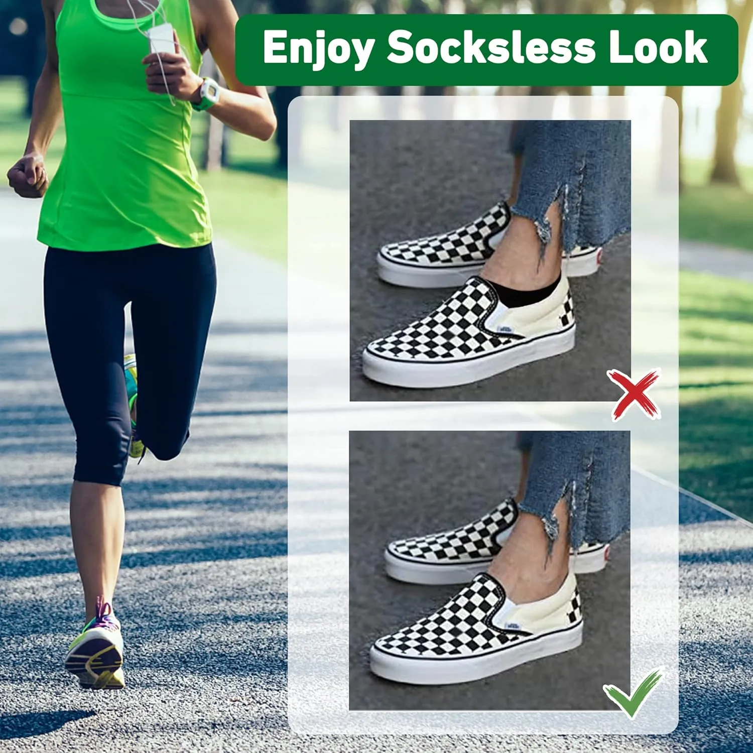 ELUTONG Women No Show Socks Low Cut Invisible Socks Casual Athletic Liner Socks with Non Slip Flat Boat Line 12 Pairs