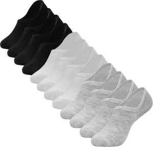 ELUTONG Women No Show Socks Low Cut Invisible Socks Casual Athletic Liner Socks with Non Slip Flat Boat Line 12 Pairs