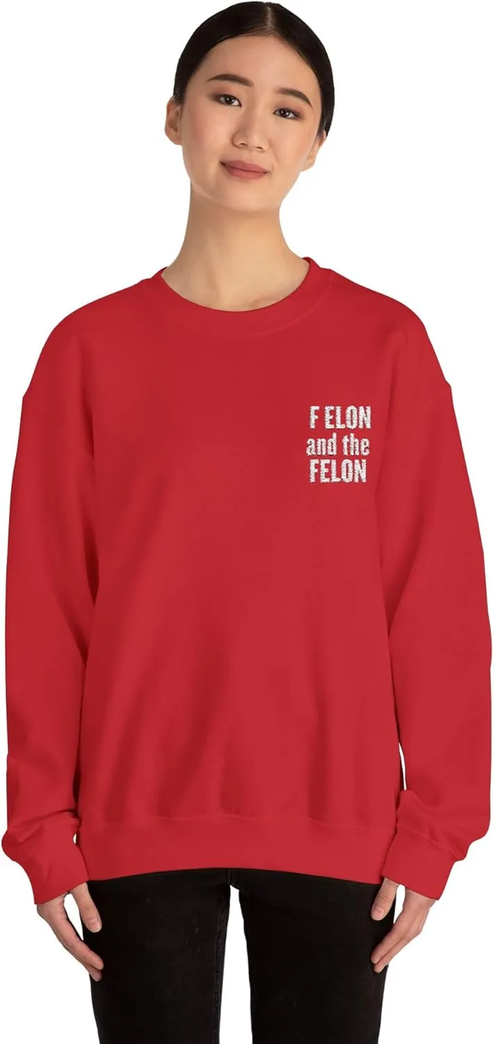 F elon and the Felon Unisex Heavy Blend Crewneck Sweatshirt - Comfy Streetwear for Casual Days