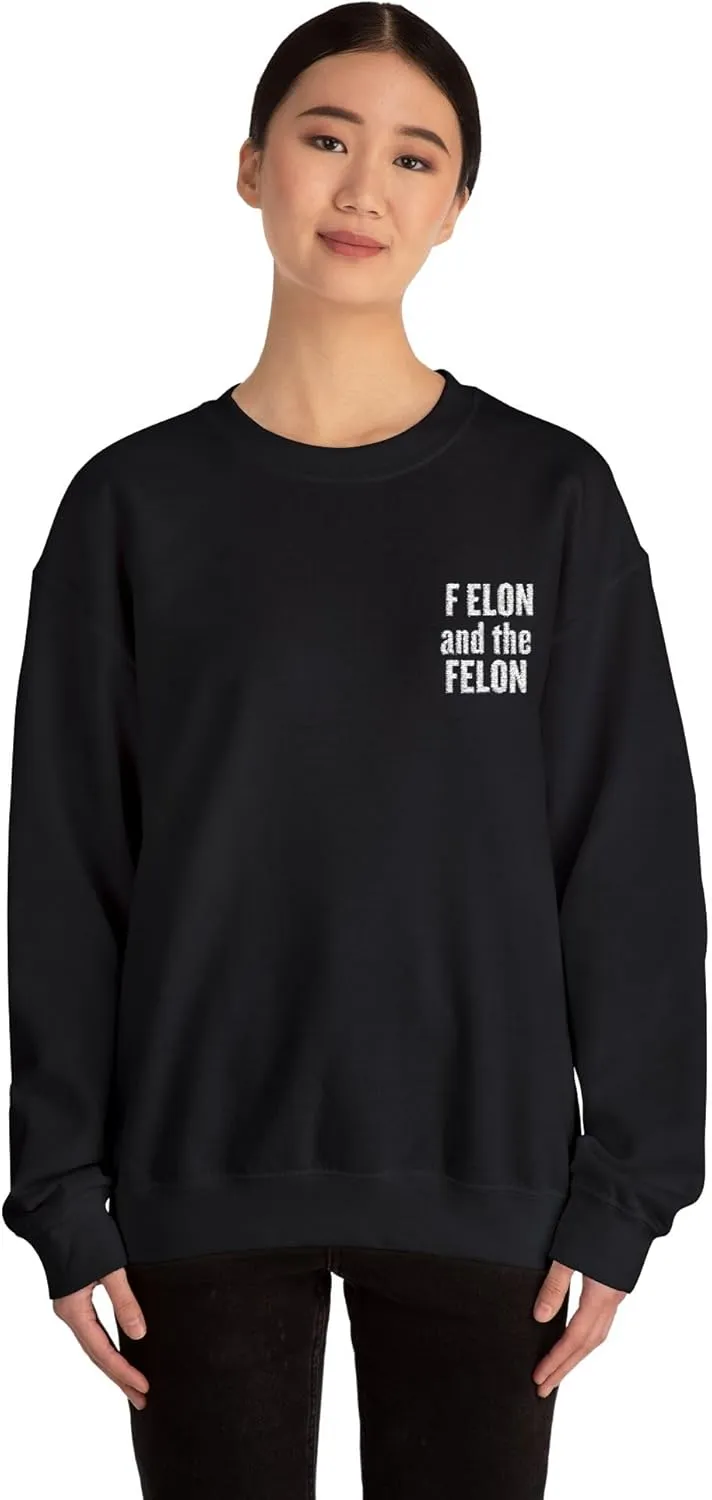 F elon and the Felon Unisex Heavy Blend Crewneck Sweatshirt - Comfy Streetwear for Casual Days