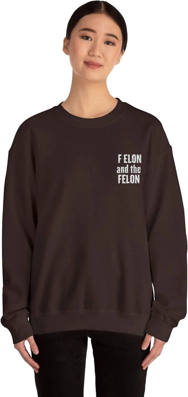 F elon and the Felon Unisex Heavy Blend Crewneck Sweatshirt - Comfy Streetwear for Casual Days