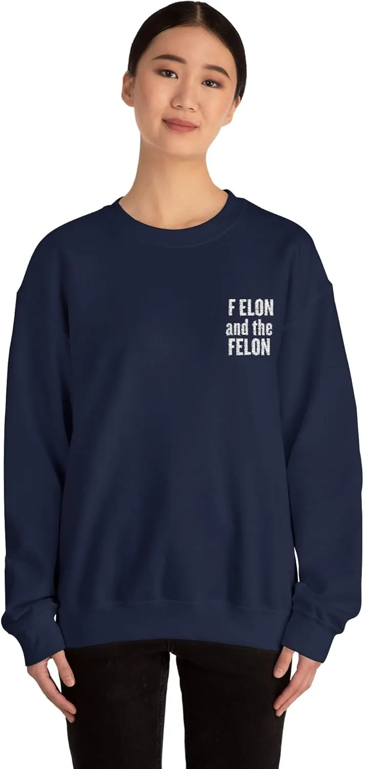 F elon and the Felon Unisex Heavy Blend Crewneck Sweatshirt - Comfy Streetwear for Casual Days