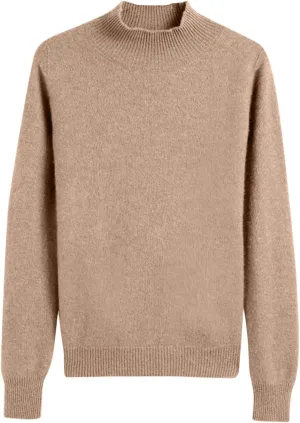 Fall Sweater for Women Casual Comfy Oversized Basic Knit Sweater Tops Long Sleeve Mock Neck Slim Fit Trendy Pullover