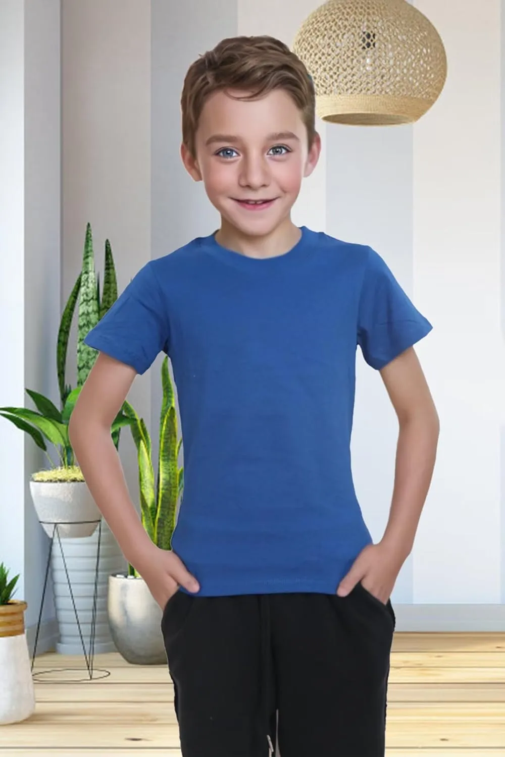Family Feeling Boys Short Sleeve Crewneck Kids T-Shirts Top Girls Tee