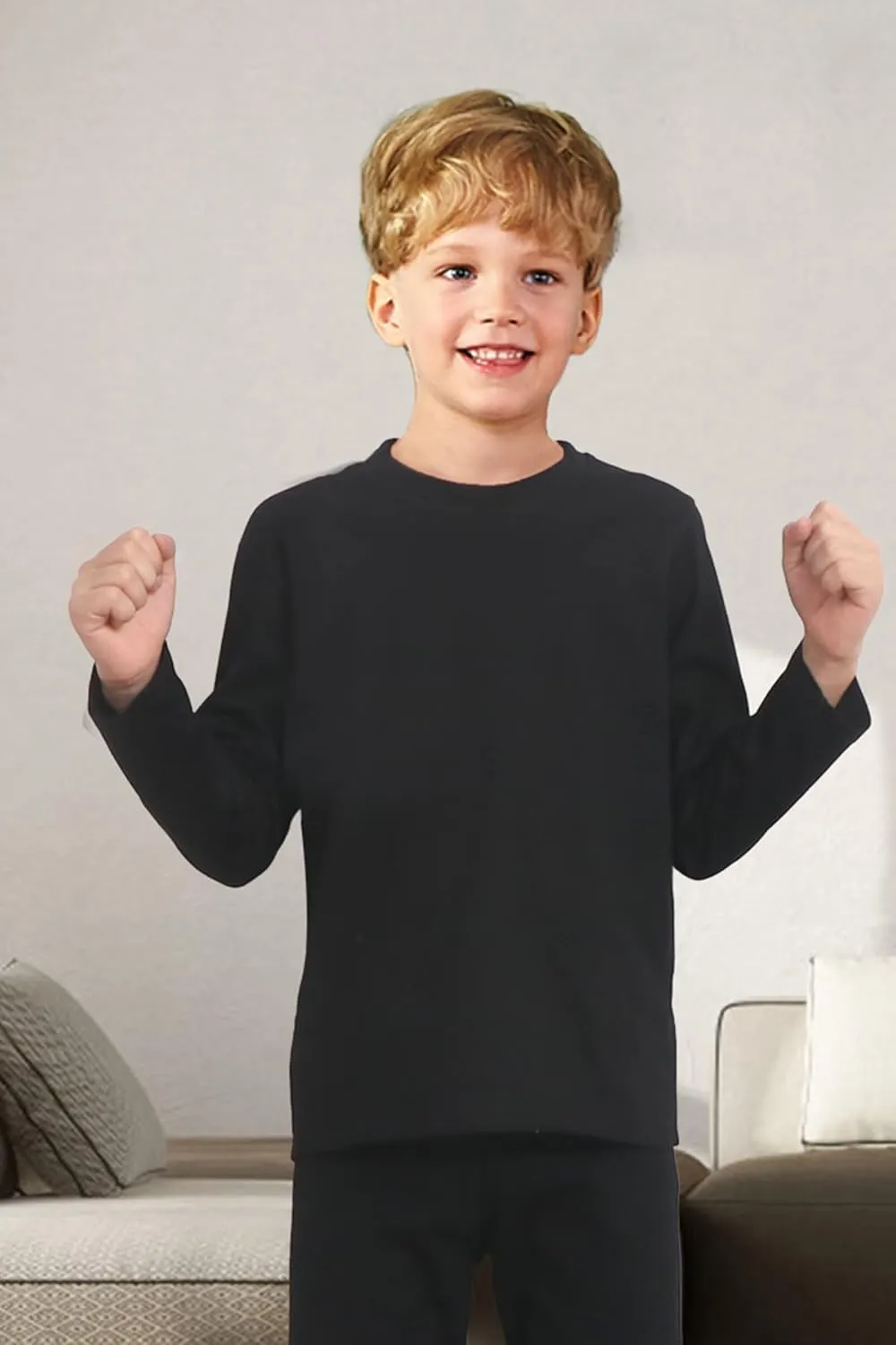 Family Feeling Kids' Long Sleeve Crewneck Boys Tee T-Shirt