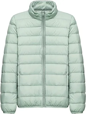 Fjnbbiot Women's Hiking Down Jacket Ultra Light Portable Duck Down Thermal Winter Coats Outdoor Camping Waterproof Puffer Jacket Wine Red S
