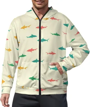 Fruit Print Hoodies For Men Women Long Sleeve Casual Zip Up Hooded Sweatshirt Jacket Coat With Pocket