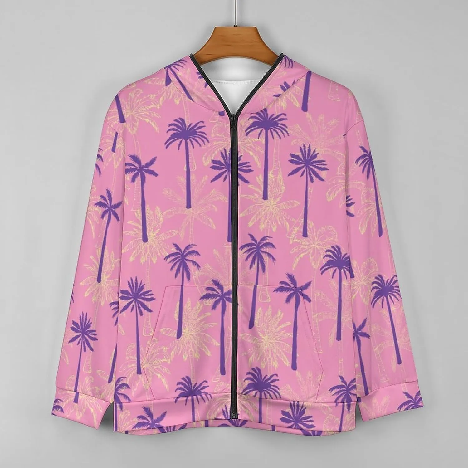 Fruit Print Hoodies For Men Women Long Sleeve Casual Zip Up Hooded Sweatshirt Jacket Coat With Pocket