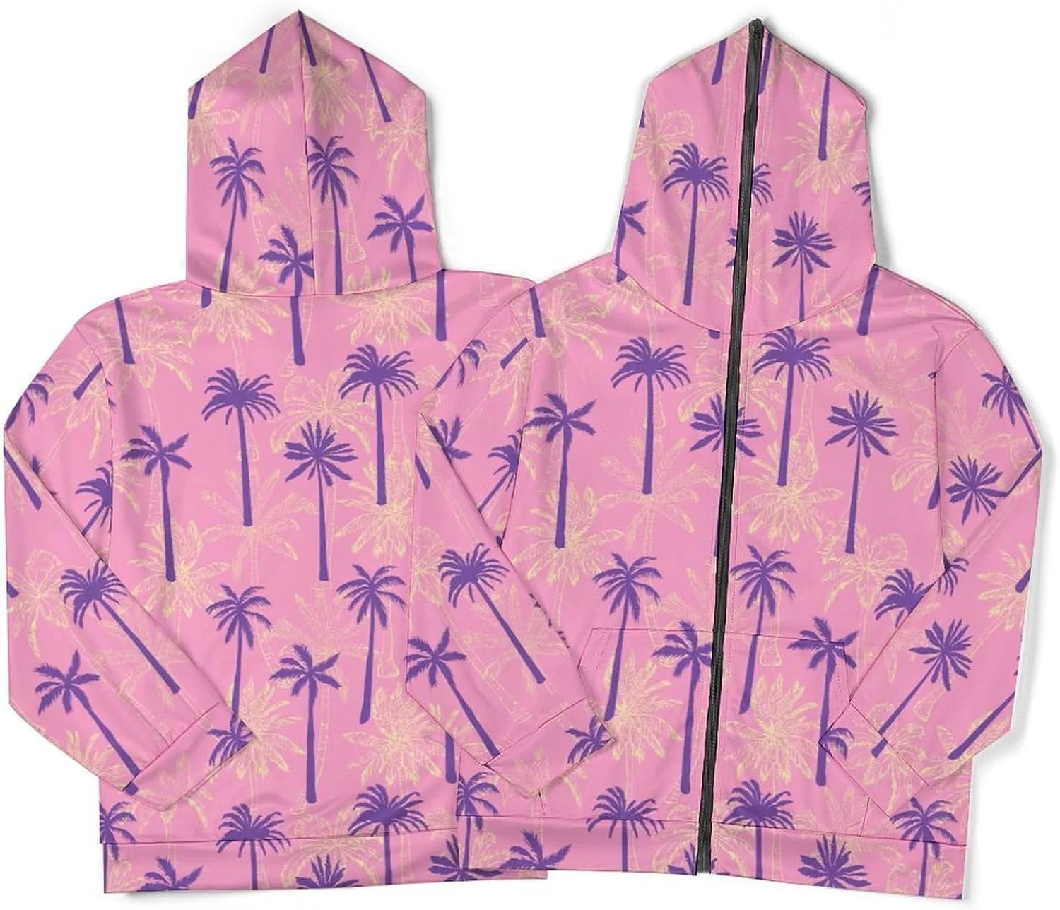 Fruit Print Hoodies For Men Women Long Sleeve Casual Zip Up Hooded Sweatshirt Jacket Coat With Pocket