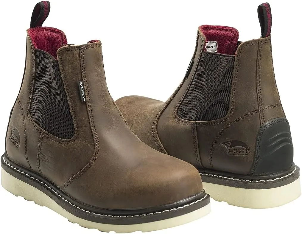FSI FOOTWEAR SPECIALTIES INTERNATIONAL Men's Leather Wedge 6" Soft Toe Waterproof Puncture Resistant Eh Work Boot